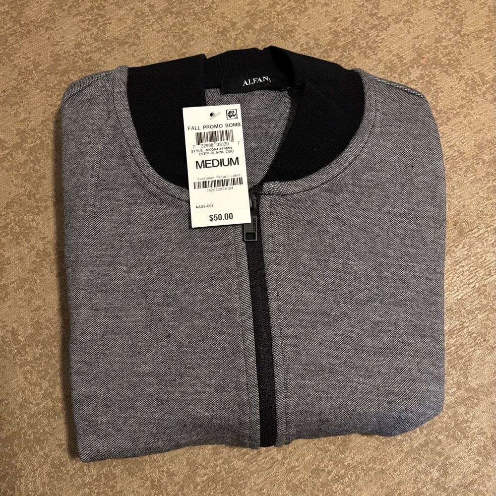 Alfani Zip Up Sweater